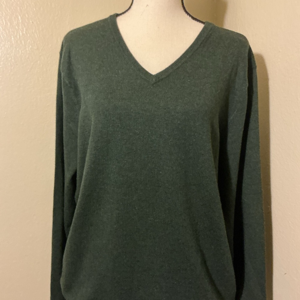J. Crew Forest Green Cotton Sweater